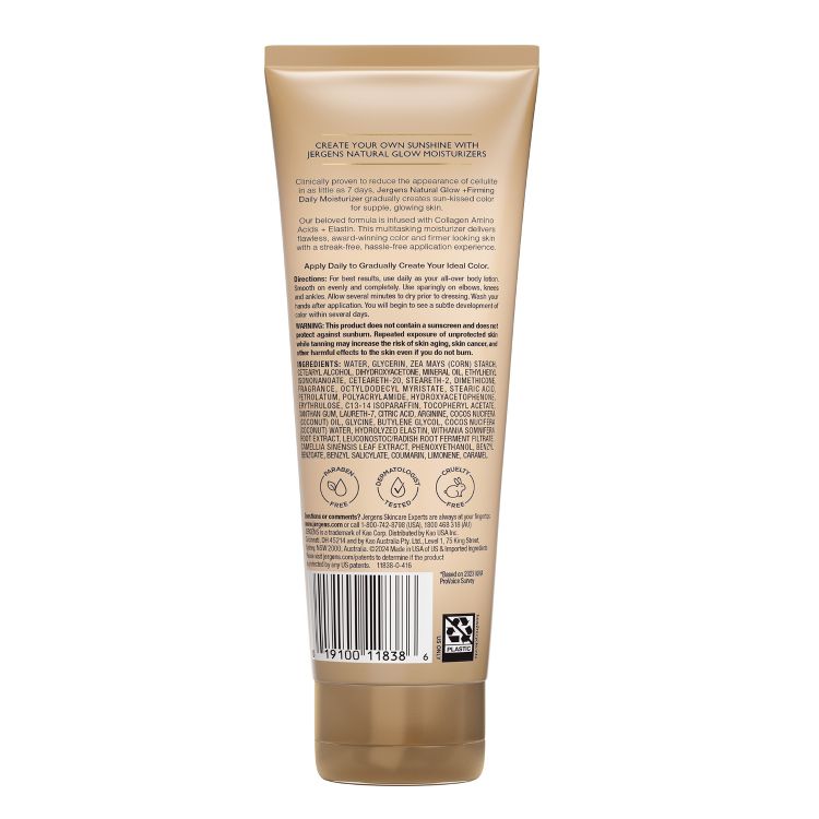 Jergens Natural Glow Firming Daily Moisturizer Self Tanner Body Lotion - 7.5 fl oz, 2 of 12