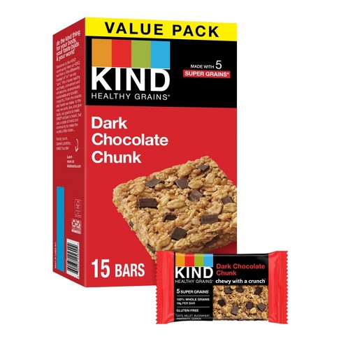 Kind Healthy Grains Bars Dark Chocolate Chunk - 18oz/15ct : Target