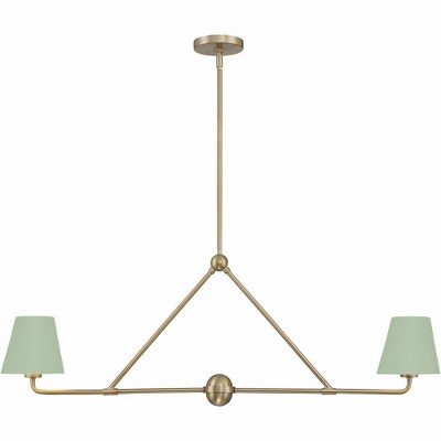 Crystorama Lighting Xavier 2 - Light Chandelier in  Vibrant Gold/Green