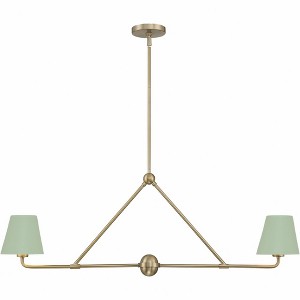 Crystorama Lighting Xavier 2 - Light Chandelier in  Vibrant Gold/Green - 1 of 3