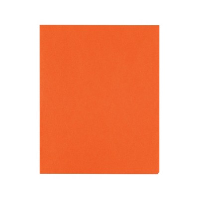 Staples School Grade 2 Pocket Folder with Fasteners Orange 25/BX 27543-CC