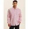 Lars Amadeus Men's Button Down Long Sleeves Polka Dots Printed Shirts - 2 of 4