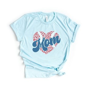 Simply Sage Market Women's Baseball Mom Heart Short Sleeve Graphic Tee - 1 of 4