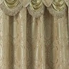 Ramallah Trading Kenyon Damask Textured Jacquard Single Rod Pocket Curtain Panel - 54 x 84, Beige - 3 of 4
