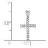 Black Bow Jewelry 14k White Gold 1/6 or 1/4 Ctw Diamond Latin Cross Pendant - 4 of 4