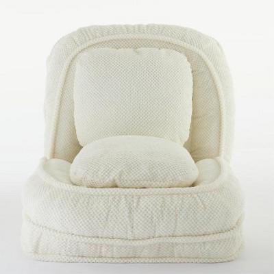 SYFERLORY Human Dog Bed ,Lazy Sofa Couch ,5 Adjustable Position,sit,sleep,fold,suit to put in bedroom,White