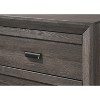 1pc Contemporary Nightstand End Table with Two Storage Drawers Brown Gray Finish Bedroom Wooden Furniture - 4 of 4