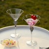 Dinewares Red Wine Glasses with Diamond Rhinestone Accent - 18 oz, 10 Inches Tall - Perfect Glasses for Bride and Groom - 4 of 4