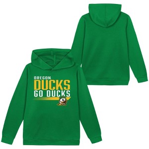 NCAA Oregon Ducks Toddler Boys' Poly Hooded Sweatshirt - 1 of 3