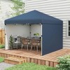 Resenkos Backyard Garden Canopy, Camping Canopy Screen Tent,10' x 10' Pop Up Canopy with Sidewalls, Weight Bags and Carry Bag, Navy Navy Blue - 2 of 4