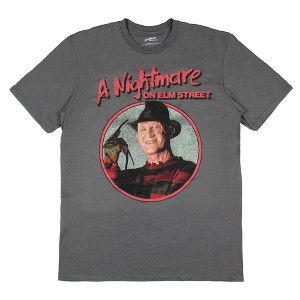 Nightmare On Elm Street Men's Smiling Freddy Adult Short Sleeve T-Shirt - 1 of 3