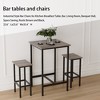 3-Piece Bar Height Dining Set with a Table and 2 Bar Stools - 3 of 4
