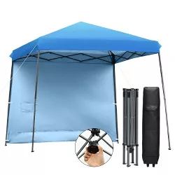 Costway 10ft X 10ft Pop Up Tent Slant Leg Canopy W/ Roll-up Side Wall