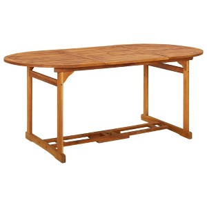 vidaXL Dining Table Various wood shades Solid Acacia Wood - 1 of 4