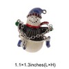 Unique Bargains Christmas Brooches YNCP7930 Alloy Dripping Wax Black Blue 1.1"x1.3" 1 Pc - 3 of 4