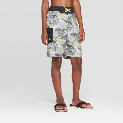 cat print swim trunks