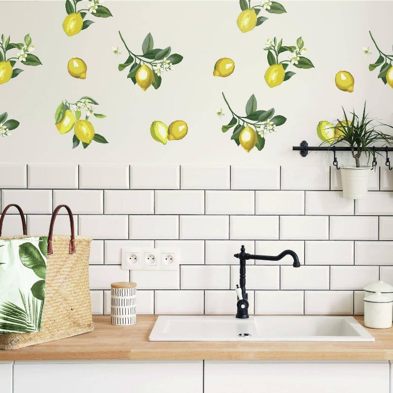 Lemon Peel and Stick Wall Decal Yellow/Green - RoomMates, 3 of 6