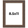 PosterPalooza | Photo Size Elegant Brown Picture Frame - UV Acrylic, Foam Board Backing, Hanging Hardware - 2 of 4