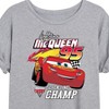 Women's - Disney - Lightning McQueen Seven-Time Champ Oversized Graphic T-Shirt - 2 of 4