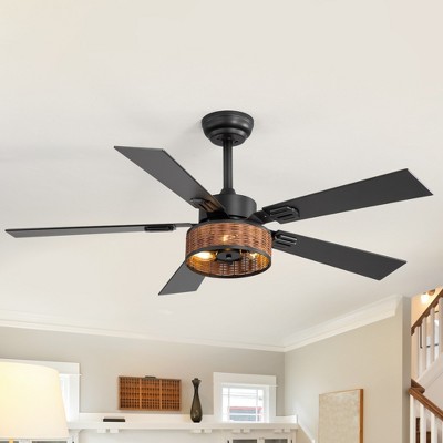 Airsurfer 48-inch Wood Reversible 5-Blade Ceiling Fan with Light and Remote