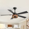Airsurfer 48-inch Wood Reversible 5-Blade Ceiling Fan with Light and Remote - 2 of 4