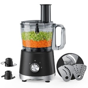 JIONJOY 10.5 Cup Food Processor, 600W 5 Blades 3 Modes for