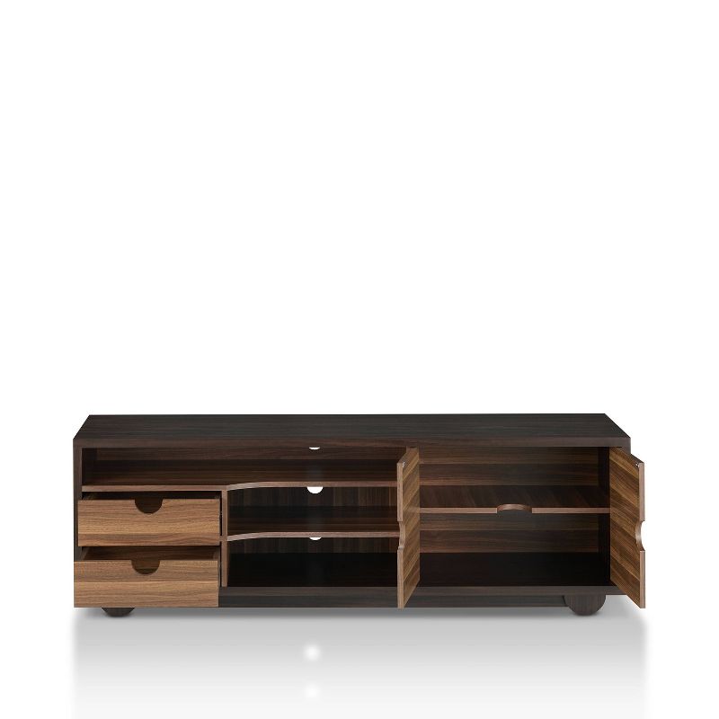 Jubu Open Shelf TV Stand for TVs up to 60&#34; Wenge - miBasics, 4 of 10