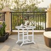 Resenkos Patio Dining Tables,Patio Tables,Round Patio Table with Umbrella Hole, Outdoor Dining Table for 4 People, White - 2 of 4