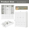 Buenhomino 59" White Freestanding Modular Wardrobe Combo Armoires Closet,DIY Closet System with Wood Storage Drawers and Hanging Rods - 4 of 4