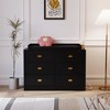 6-Drawer Nursery Dresser with Changing Table - Dresser with Safety Rails & Waterproof Top - 3 of 4