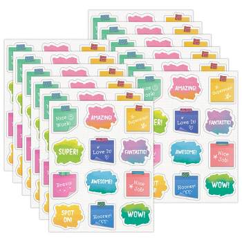 Happily Ever Elementary Creatively Inspired Doodle Motivators Shape Stickers, 72 Per Pack, 12 Packs