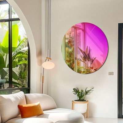 Artloge Wall Decor Mirror Long Oblong/Round Shape Iridescent Mirror Rainbow aesthetic Mirrors