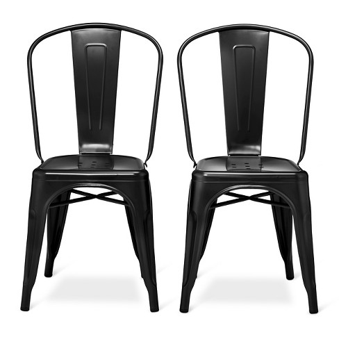 Black metal chairs target on sale