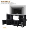 Gloss TV Stand, Modern Sideboard with Large Storage Cabinet, Media Console with Tempered Glass Shelves for TVs up to 75", Living Room - 3 of 4