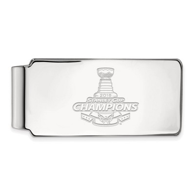 Black Bow Jewelry Sterling Silver Washington Capitals NHL Money Clip