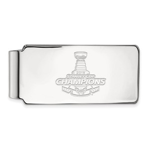 Black Bow Jewelry Sterling Silver Washington Capitals NHL Money Clip - 1 of 2