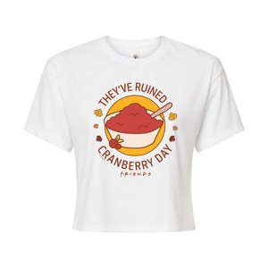 Women's - Friends - They've Ruined Cranberry Day Cropped Graphic T-Shirt - 1 of 4