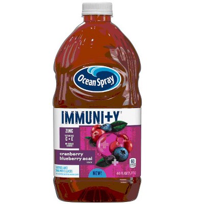 Ocean Spray® Immunity Cranberry Blueberry Acai flavored Juice Drink, 60 fl oz Bottle (Pack of 4)