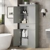 Tall Kitchen Pantry Cabinet, Storage Cabinet with 4 Doors & Adjustable Shelves, 70" Freestanding Cupboard, Tall Bathroom Linen Cabinet - 2 of 4