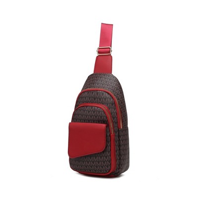 MKF Collection Kace M logo Printed Vegan Leather Women’s Sling Bag by Mia K