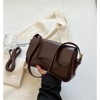 BEAFUP Shoulder Bag for Women Y2K Trendy Purse Vegan Leather Hobo Handbags Clutch Saddle Bag with 2 Removable Strap - 2 of 4