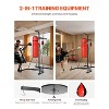 VEVOR 2 in 1 Punching Bag Stand, Adjustable Height Boxing Punching Bag and Speed Bag Stand, Holds Up to 140 lbs, Black - 3 of 4