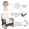 FATMOON Outdoor Wicker Rocking Chair with Wide Seat, Thick Cushion, Rattan Rocker w/Steel Frame, Weight Capacity for Patio, Garden - 4 of 4