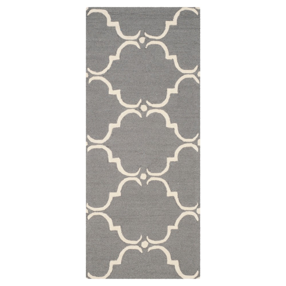 Lina Runner - Dark Gray/Ivory ( 2'6inx6' ) - Safavieh