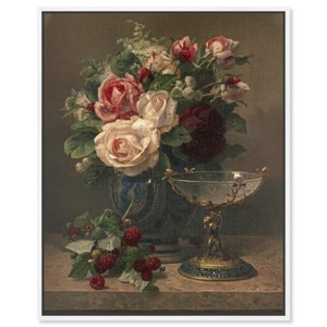 Art Remedy Still life with roses Vintage Classic Roses Wall Art Framed - 1 of 4