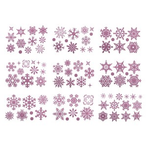 Unique Bargains Christmas Decorations Snowflakes Static Stickers for Windows Home Christmas Party 9Pcs - 1 of 4