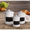 American Atelier Vintage Chalkboard Canister Ceramic Jars w/ Lids, 3-Piece Set, Blue, 20, 42, And 64-ounce Capacity - 3 of 4