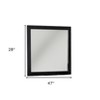 HomeRoots 28" Dark Brown Solid Wood Framed Accent Mirror - 3 of 4