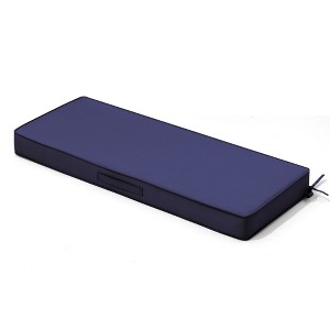 Pellebant Patio Bench Cushion with Ties Water Resistant Fabric Durable Thicken Memory Foam for Loveseat Couch Porch Swing - 1 of 4
