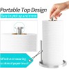 Paper Towel Holder Countertop, Anti Slip Weighted Base, Stainless Steel Freestanding Paper Towel Holder - 3 of 4